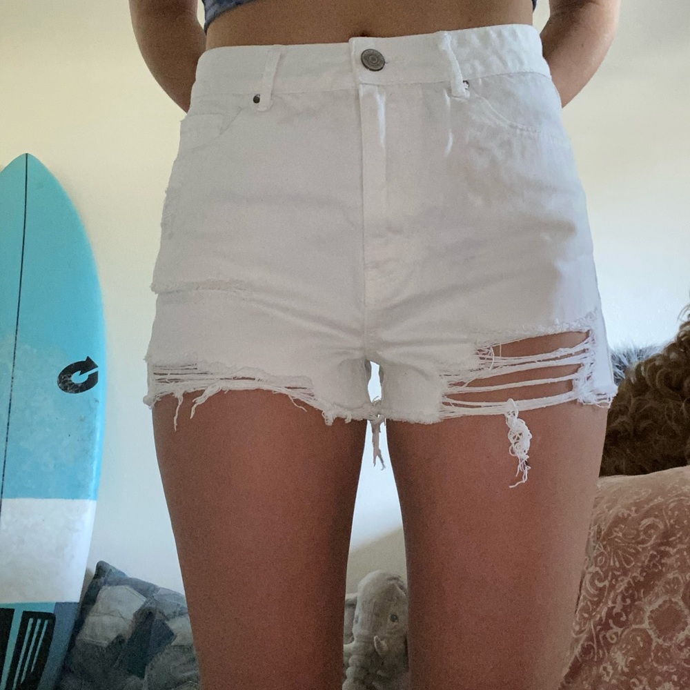 high waisted festival shorts
